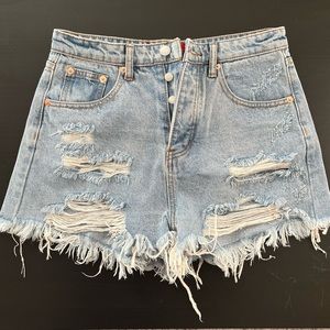Womens Denim Cut Off Jean Shorts